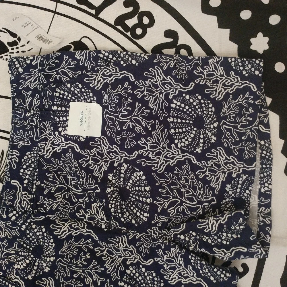 Old Navy Shorty Blue & White Mini-Short NWT